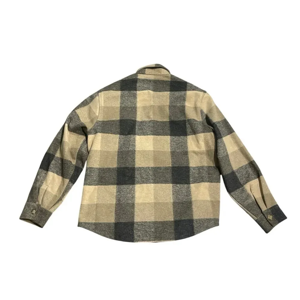 Banana Republic Button Up Long Sleeve Plaid Heavyweight Shirt Jacket Heritage